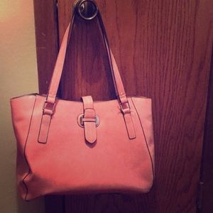 Salmon colored purse